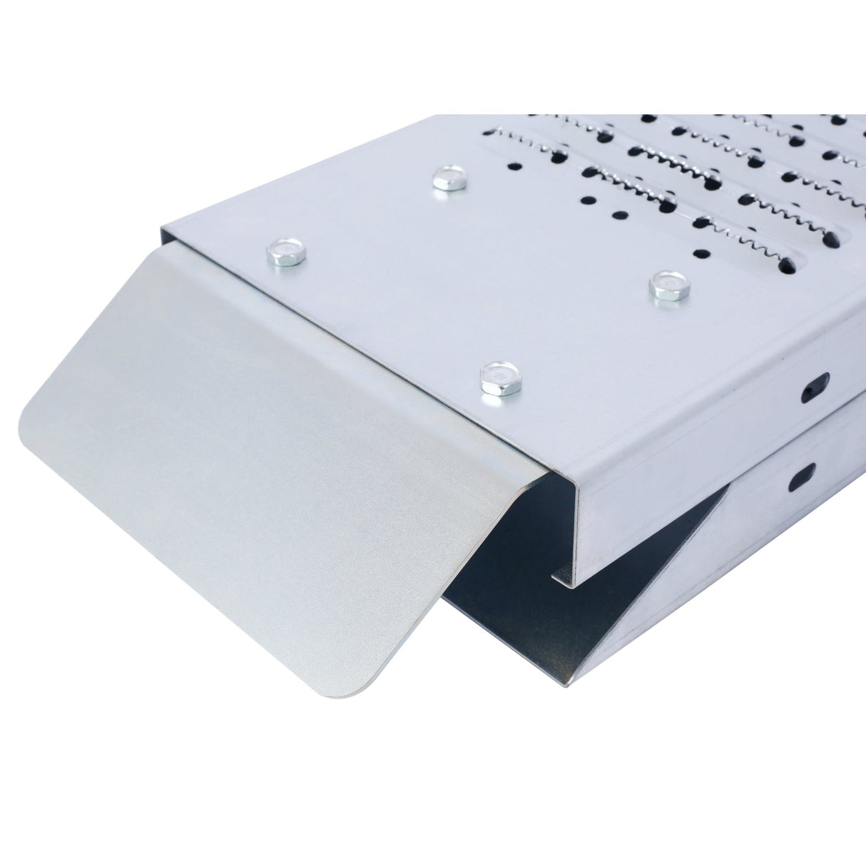 Pack of 2 Loading Ramps Folding 950 lbs Max Size 71'' - Silver - Fab Heavy Parts