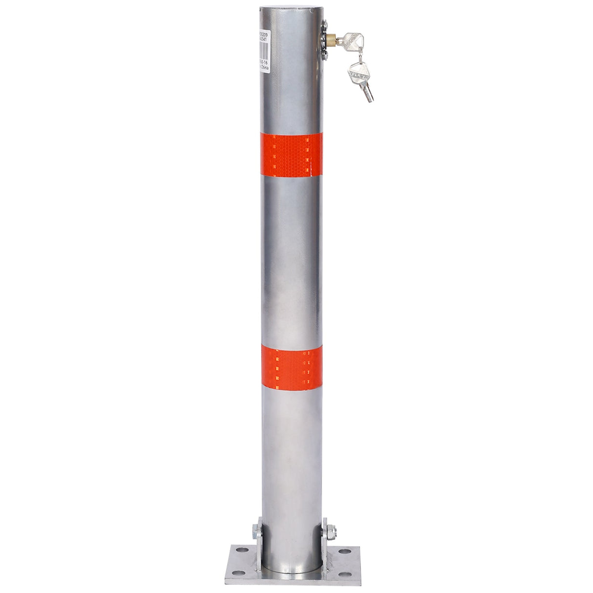 Parking Bollard Pole Barrier with Lock Car Parking Protection Post Home Garage Street Decor Parking Barrier Round Gray - Fab Heavy Parts