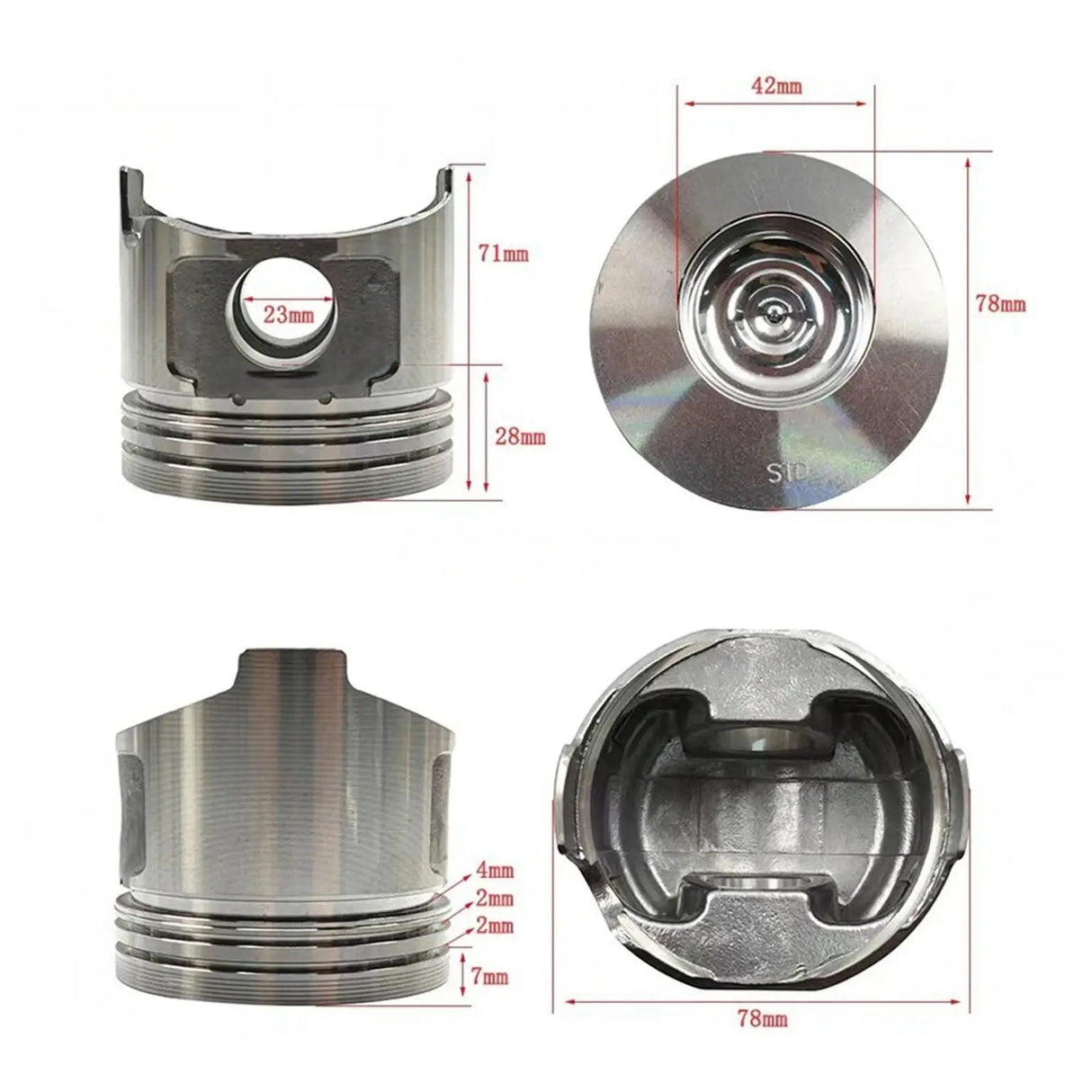 Piston Kit for Yanmar Engine 3TNE78A - Fab Heavy Parts