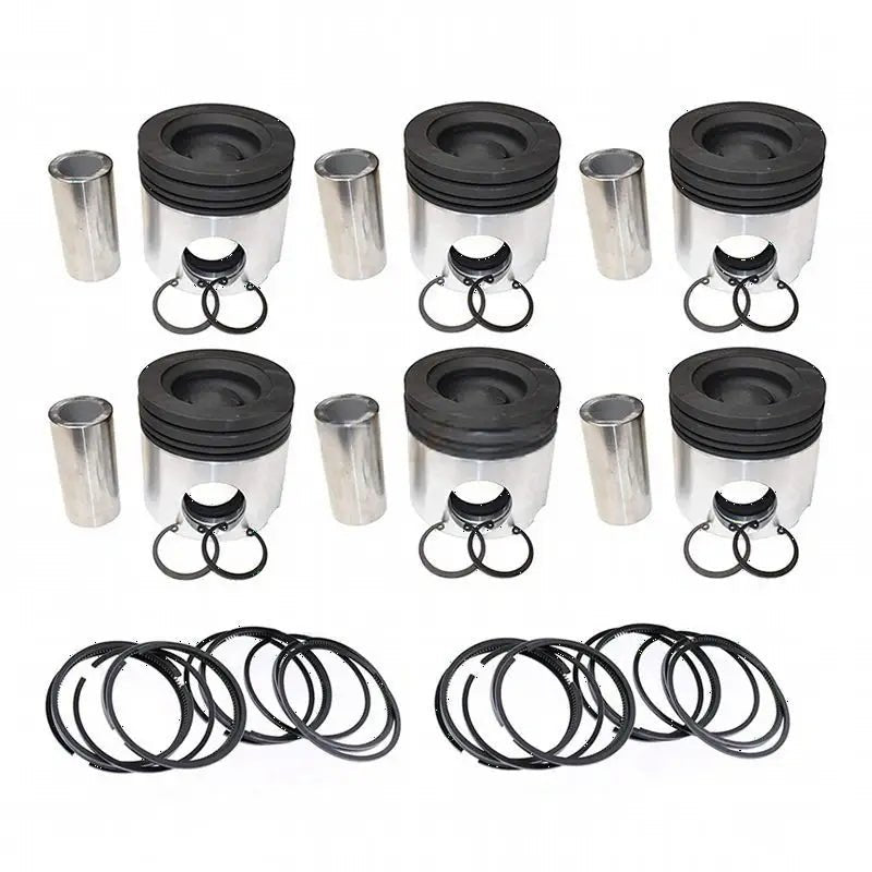 Piston & Piston Ring Set 3966721 for Cummins Engine 6CT ISC ISL QSL - Fab Heavy Parts