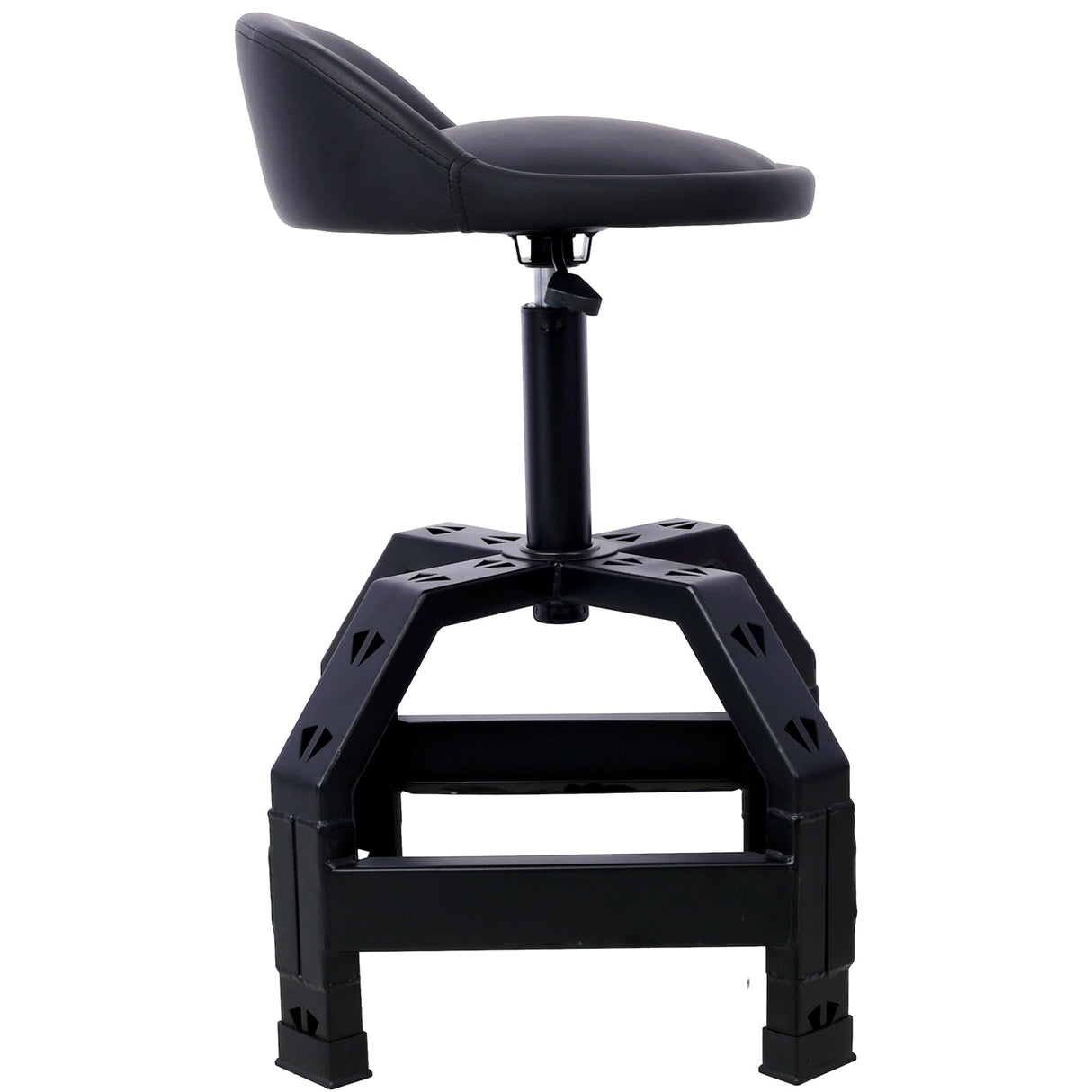 Pneumatic 360 Degree Swivel Stool Mechanics Rolling Creeper Seat Heavy Duty Black 300 lbs Capacity - Fab Heavy Parts