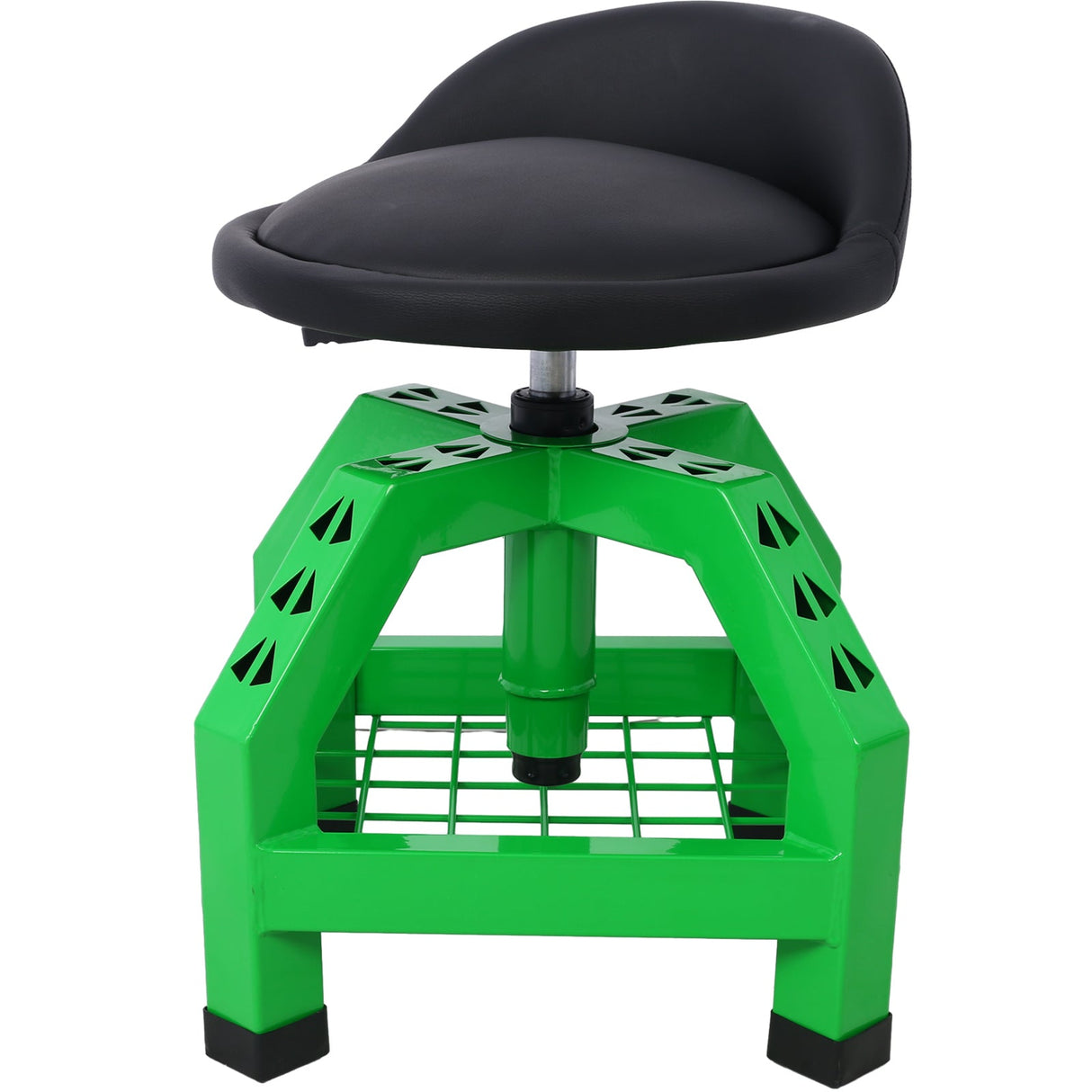 Pneumatic 360 Degree Swivel Stool Rolling Creeper Seat Heavy Duty with Casters 300 lbs Capacity - Green - Fab Heavy Parts