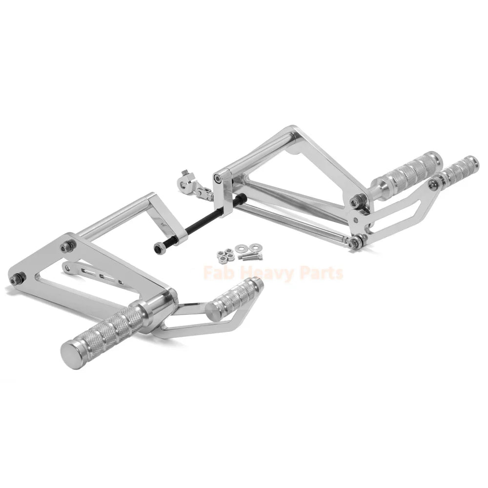 Polished Silver Forward Controls Footpeg Fits for Suzuki Intruder 800 750 VS800 VS750 - Fab Heavy Parts