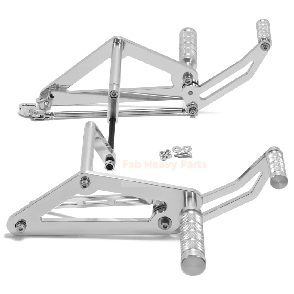 Polished Silver Forward Controls Footpeg Fits for Suzuki Intruder 800 750 VS800 VS750 - Fab Heavy Parts
