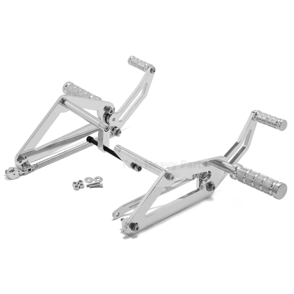 Polished Silver Forward Controls Footpeg Fits for Suzuki Intruder 800 750 VS800 VS750 - Fab Heavy Parts