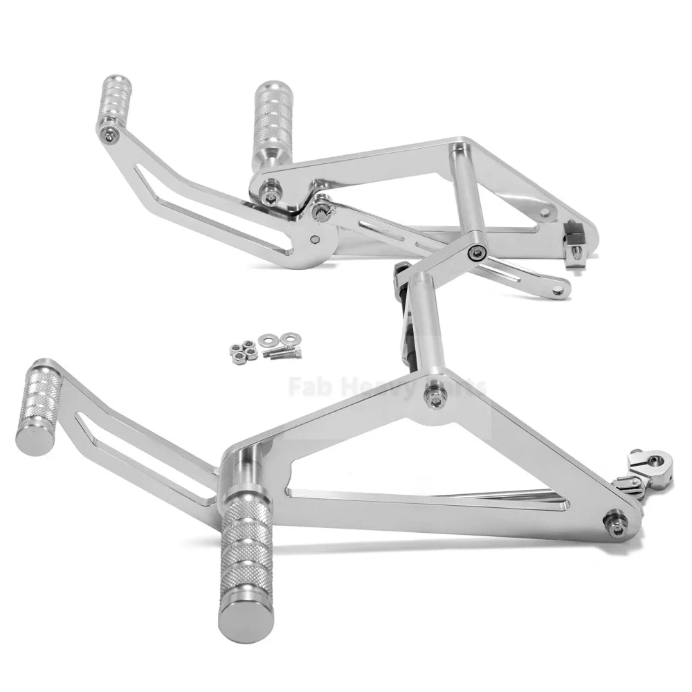 Polished Silver Forward Controls Footpeg Fits for Suzuki Intruder 800 750 VS800 VS750 - Fab Heavy Parts
