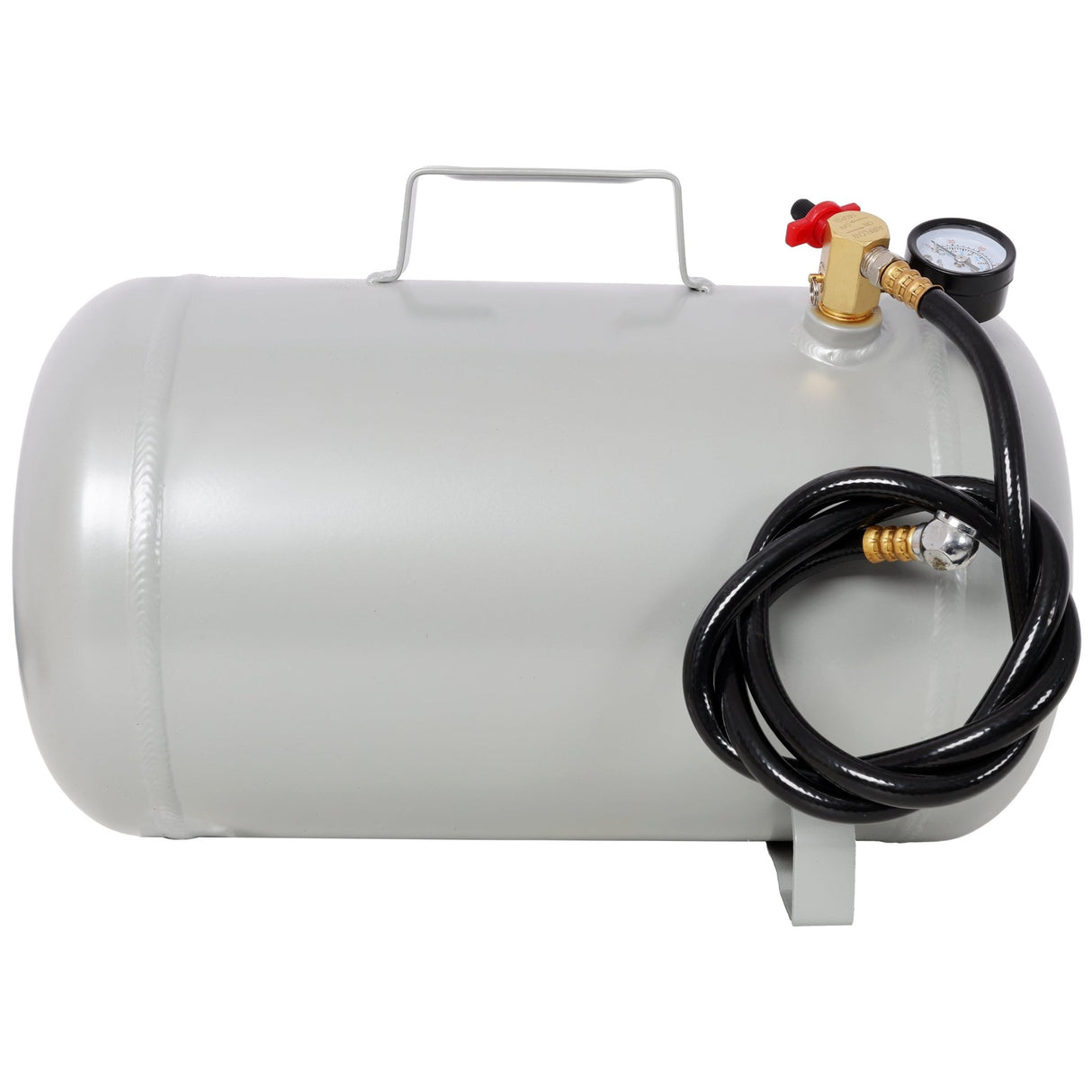 Portable 5 Gallon Aluminum Air Tank Lightweight Durable Air Compressor Tank with Pressure Gauge Safety Valve and 47 Inch Hose for Easy Tool Connection - Fab Heavy Parts