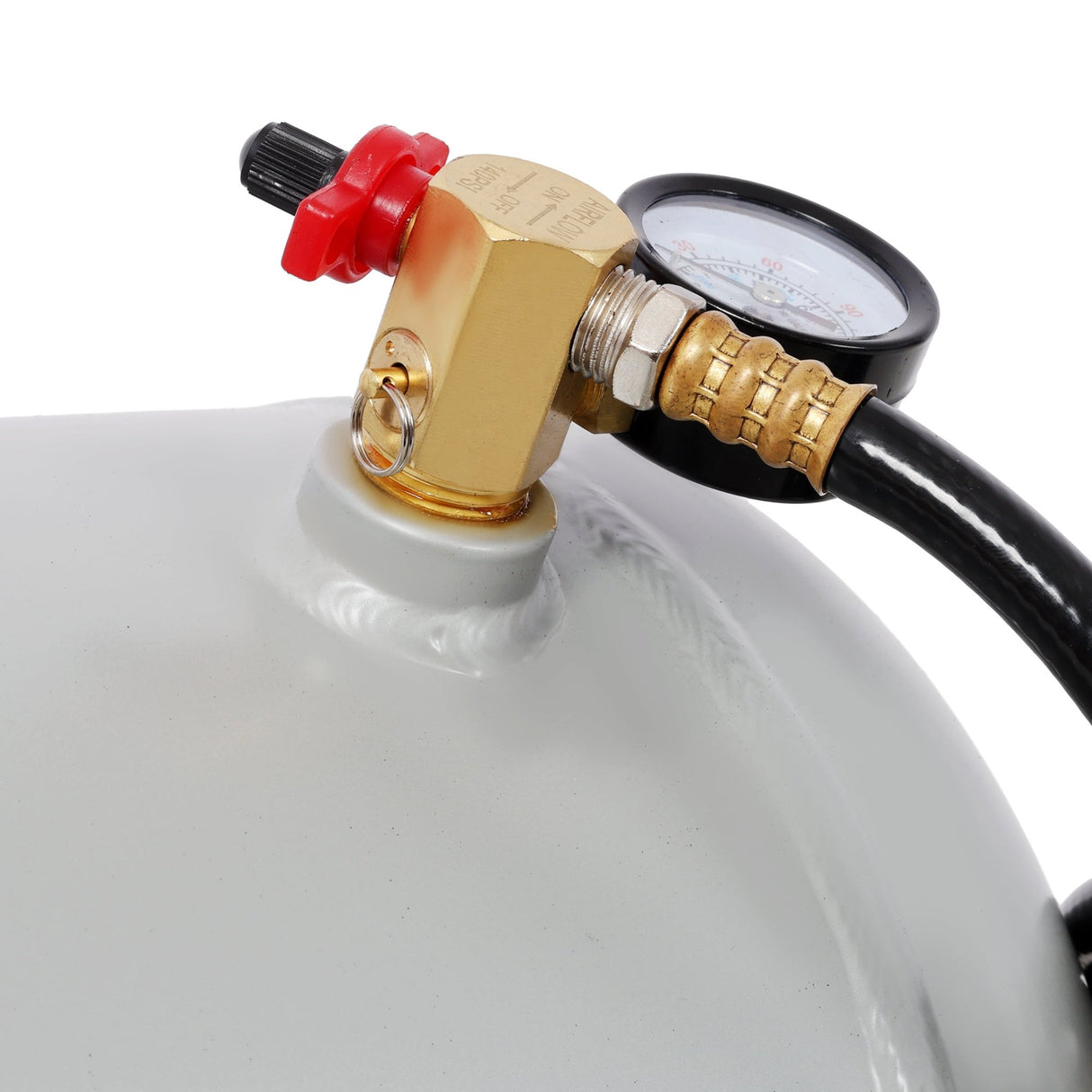 Portable 5 Gallon Aluminum Air Tank Lightweight Durable Air Compressor Tank with Pressure Gauge Safety Valve and 47 Inch Hose for Easy Tool Connection - Fab Heavy Parts