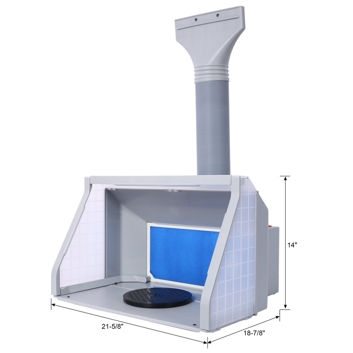 Portable Airbrush Paint Spray Booth Kit Pro Set with Turn Table Powerful Fan LED Spray Booth + Hose Dual Fans - Fab Heavy Parts