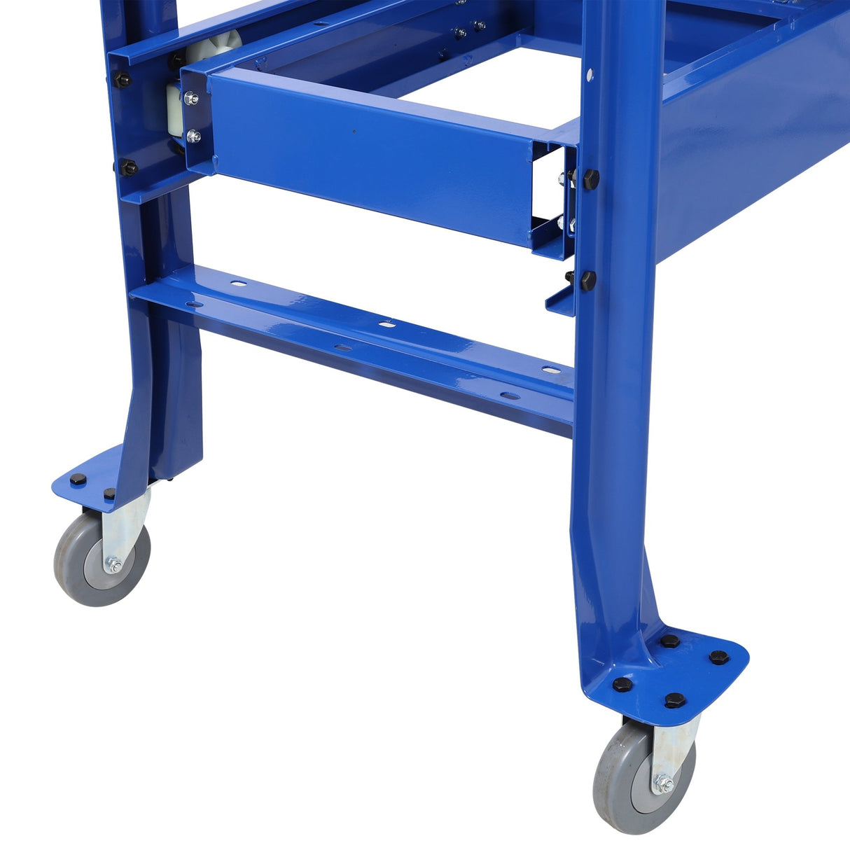 Premium Mobile Tear Down Table with 3.5 Gallon Part Washer and 110V Pump in Blue Steel with Drawer and Drain Tray - Fab Heavy Parts