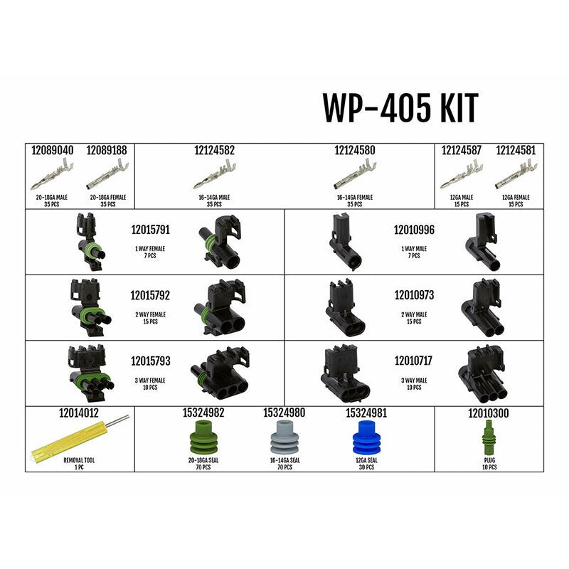 Pro Weather Pack Connector Kit WP - 405 - Fab Heavy Parts