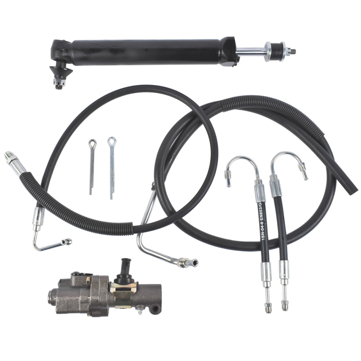 PS1A-PSV2-PSHKIT5 Power Steering Cylinder Valve Hoses Kit for Chevy Bel Air Impala 1960-1964 Base - Fab Heavy Parts