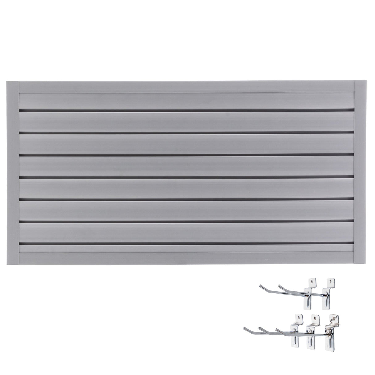 PVC Slat Wall Panels 4ft x 2ft Storage System Heavy Duty Interlocking Design Graphite Finish - Fab Heavy Parts