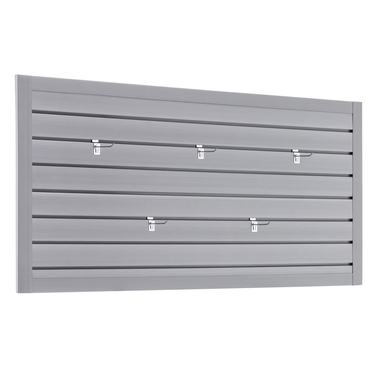 PVC Slat Wall Panels 4ft x 2ft Storage System Heavy Duty Interlocking Design Graphite Finish - Fab Heavy Parts