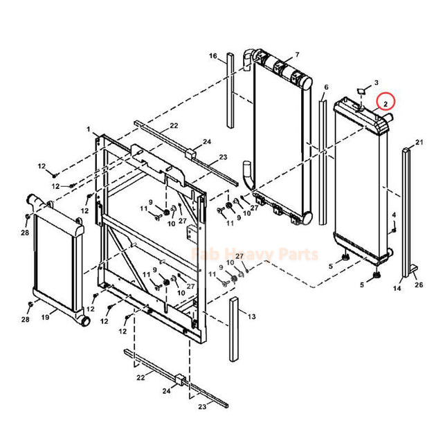 Radiator 4720129 Fits for John Deere Excavator 230GW 245GLC