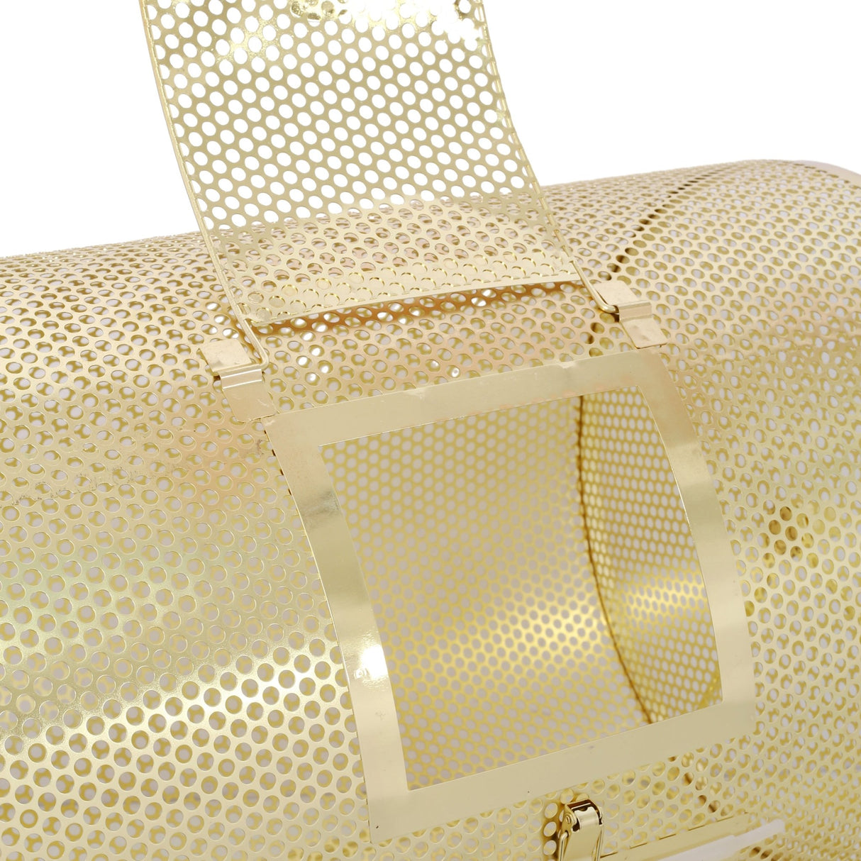 Raffle Drum Holds 10000 Tickets or 300 Ping Pong Balls Metal Lottery Spinning Drawing with Wooden Turning Handle 14.8 x Ø21.26 inch Brass Plated - Fab Heavy Parts