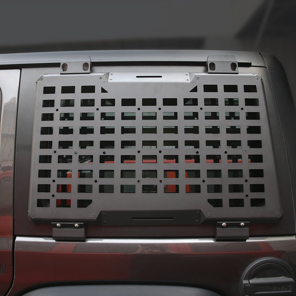 Rear Window Molle Panel Modular Storage for 2018 - 2023 Jeep Wrangler JL 4 Doors Driver Side - Fab Heavy Parts