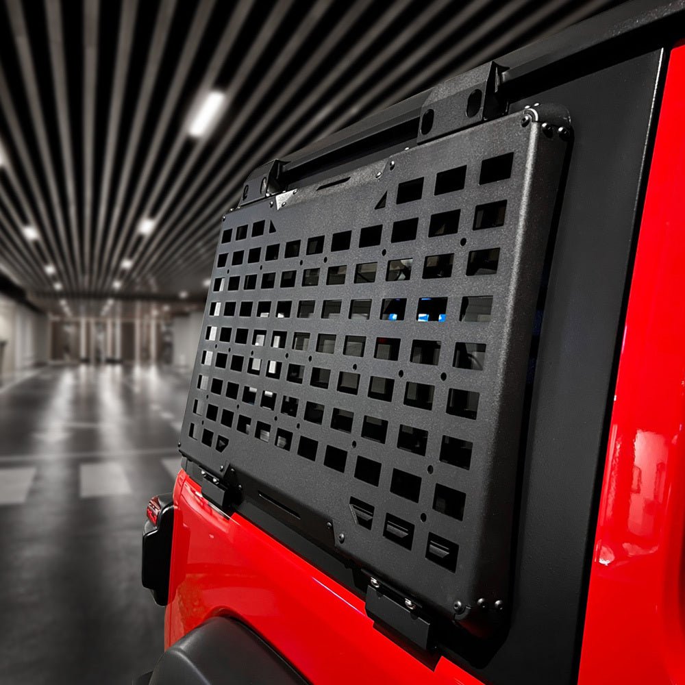 Rear Window Molle Panel Modular Storage for 2018 - 2023 Jeep Wrangler JL 4 Doors Right Side (Passenger Side) - Fab Heavy Parts