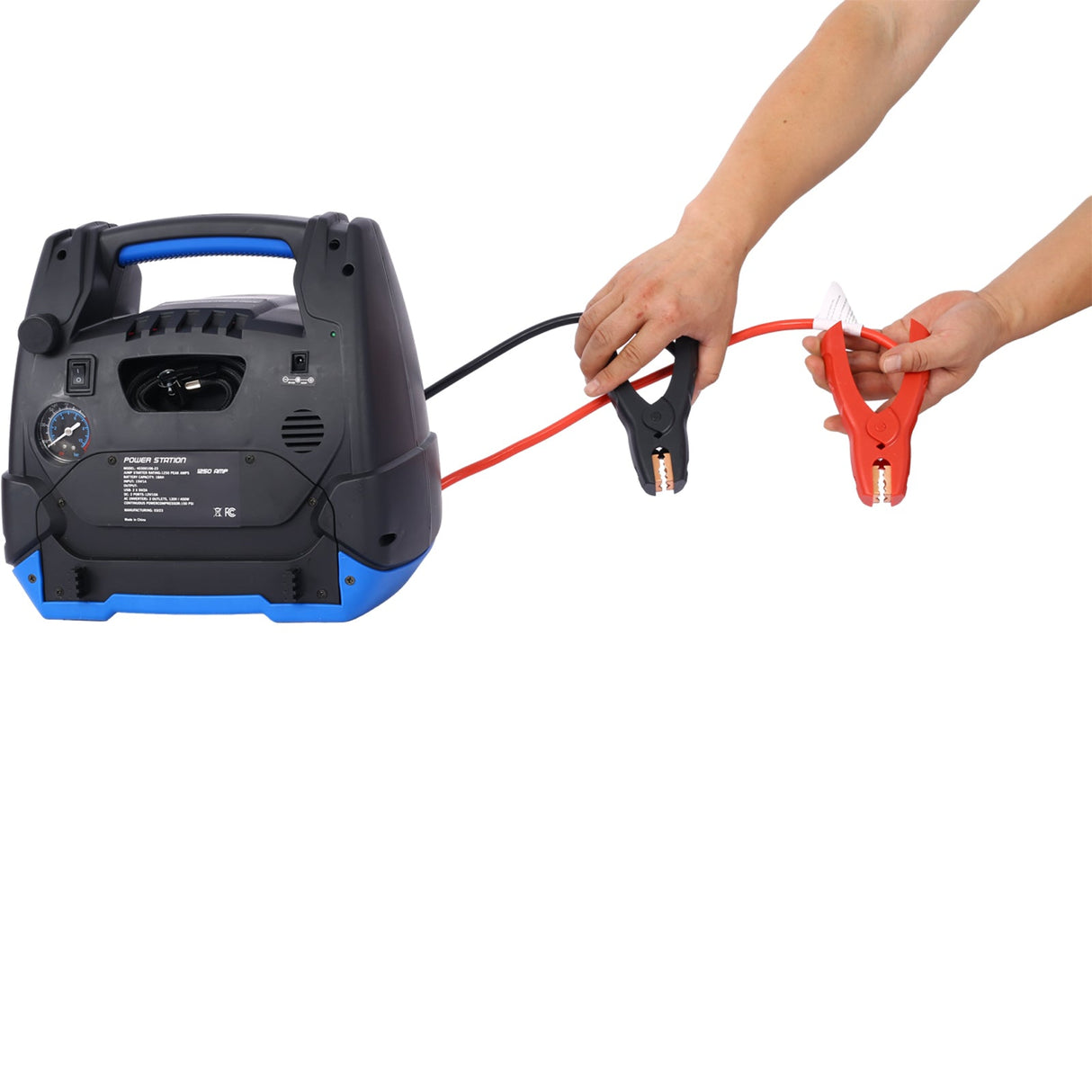 Rechargeable Jump Starter 1800 Amps with Air Compressor 12V DC USB Power Station - Fab Heavy Parts