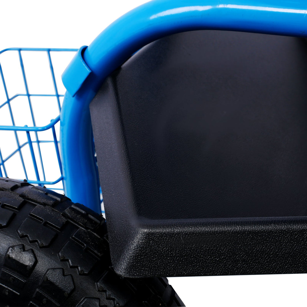 Rolling Garden Scooter Cart Seat with Wheels and Tool Tray 360 Swivel Seat - Blue - Fab Heavy Parts