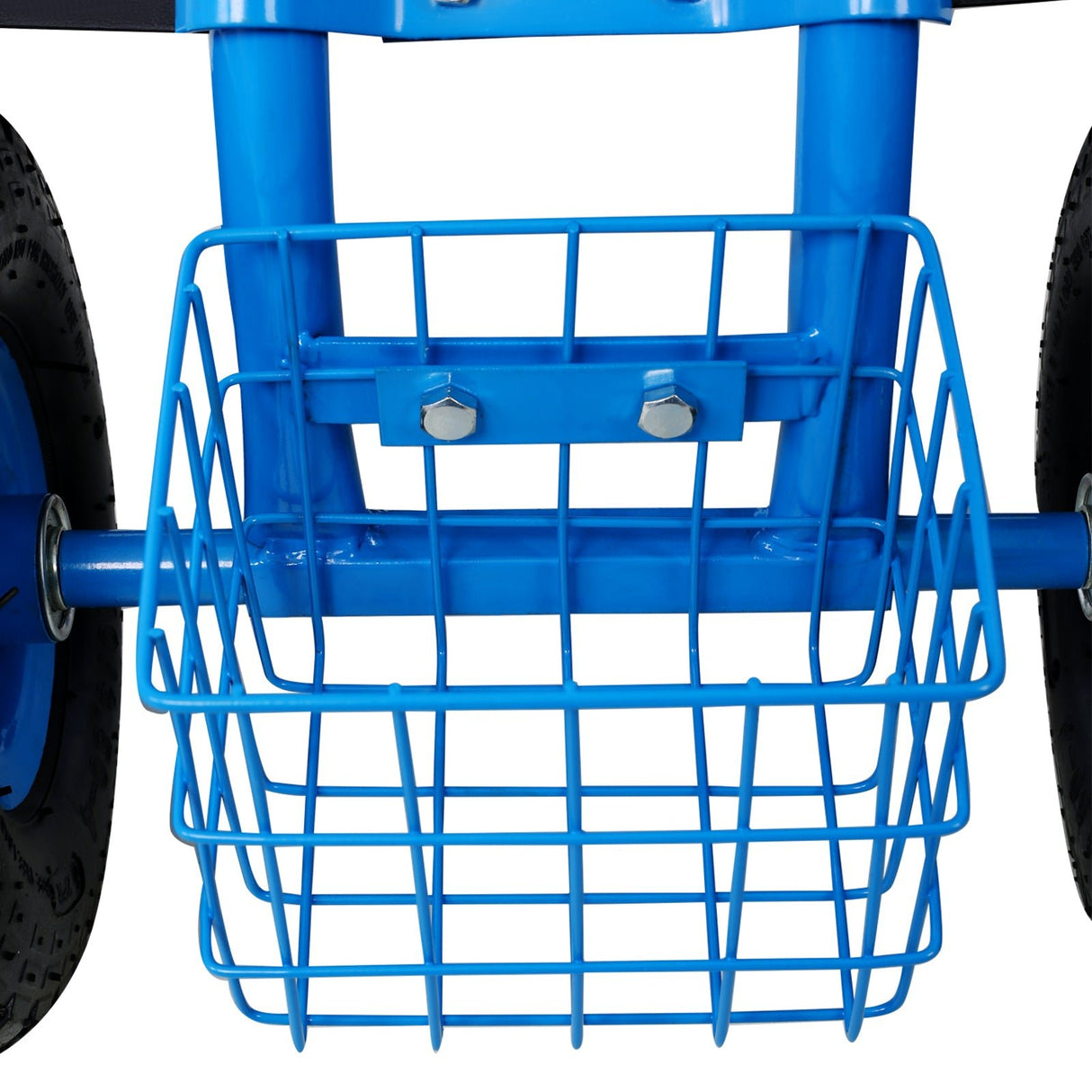Rolling Garden Scooter Cart Seat with Wheels and Tool Tray 360 Swivel Seat - Blue - Fab Heavy Parts