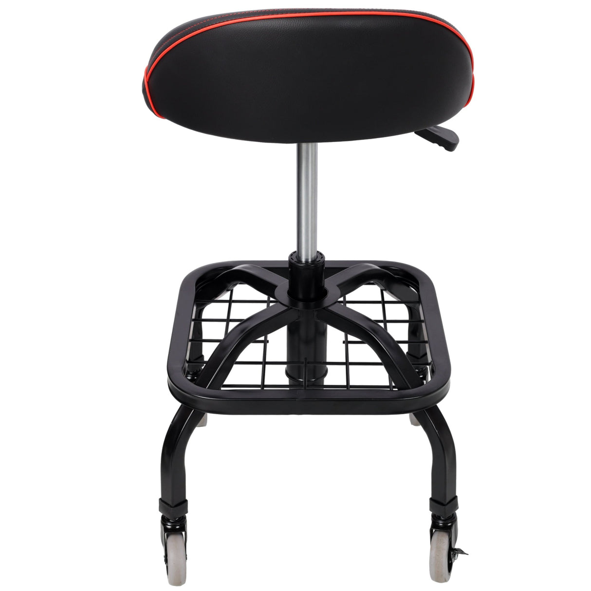 Rolling Padded Shop Seat with Wheels Adjustable Height Mechanic Stool for Garage Workshop Home - Fab Heavy Parts