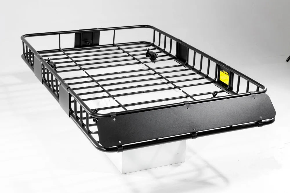 Roof Rack Basket With Net Rooftop Steel Roof Rack Cargo Carrier with 250 Lbs Capacity Extension Black Car Top Luggage Holder 64"x 39" Universal for SUV Wagon Seden - Fab Heavy Parts