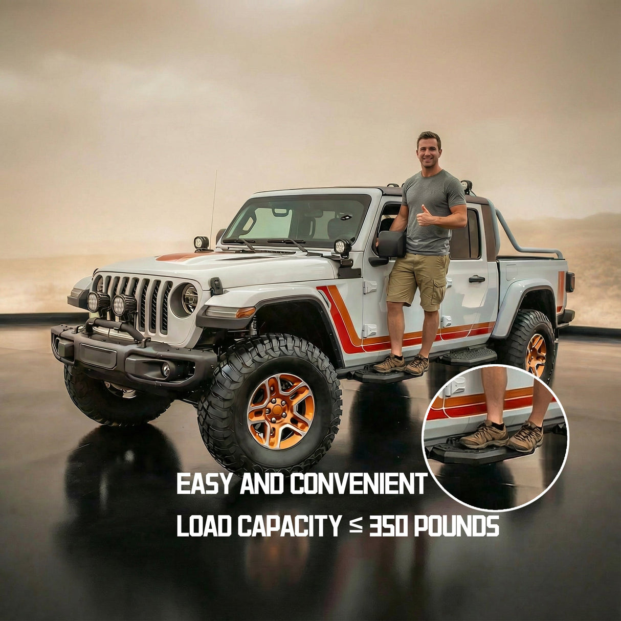 Running Boards For 2018 - 2026 Jeep Wrangler JL For 2020 - 2026 Jeep Gladiator JT 4 Doors - Fab Heavy Parts