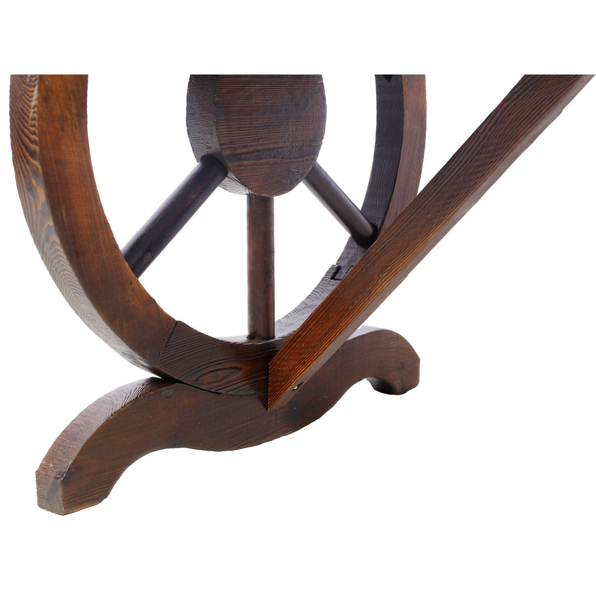 Rustic Wooden Bench with Wagon Wheel Legs 2 People - Fab Heavy Parts