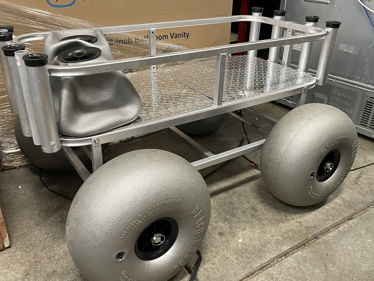Two 16" Beach Wheels Balloon Fishing Kayak Sand Cart Tires for 3/4" axle New