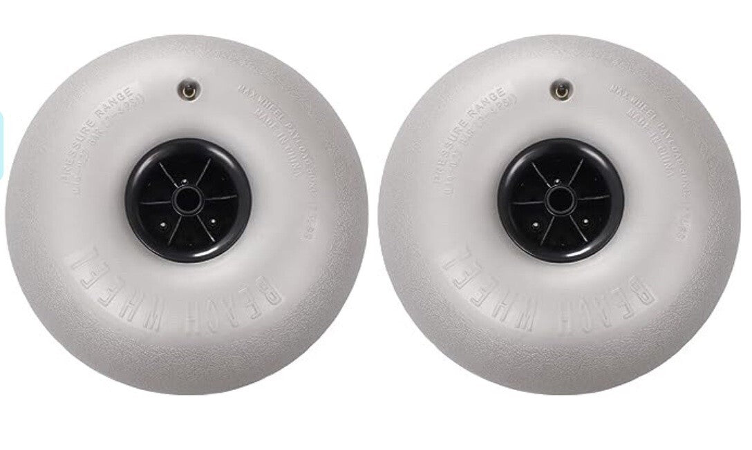 Two 16" Beach Wheels Balloon Fishing Kayak Sand Cart Tires for 3/4" axle New