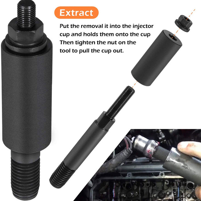 For 6.0L 6.4L Ford Powerstroke Fuel Injector Sleeve Cup Remove Install Tool Kits