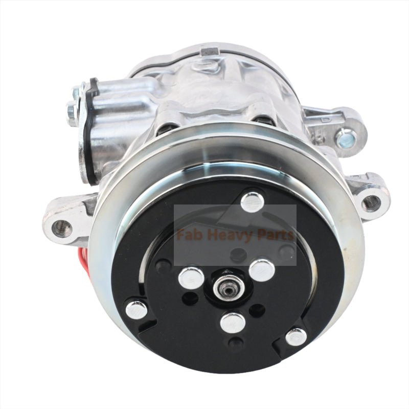 SD7B10 A/C Compressor 4615804 Fits for Hitachi ZX27U - 3 ZX29U - 3 ZX30U - 3 ZX33U - 3 ZX35U - 3 ZX38U - 3 ZX40U - 3 ZX48U - 3 ZX50U - 3 John Deere 35G 35D 27D 50D 50G Excavator - Fab Heavy Parts
