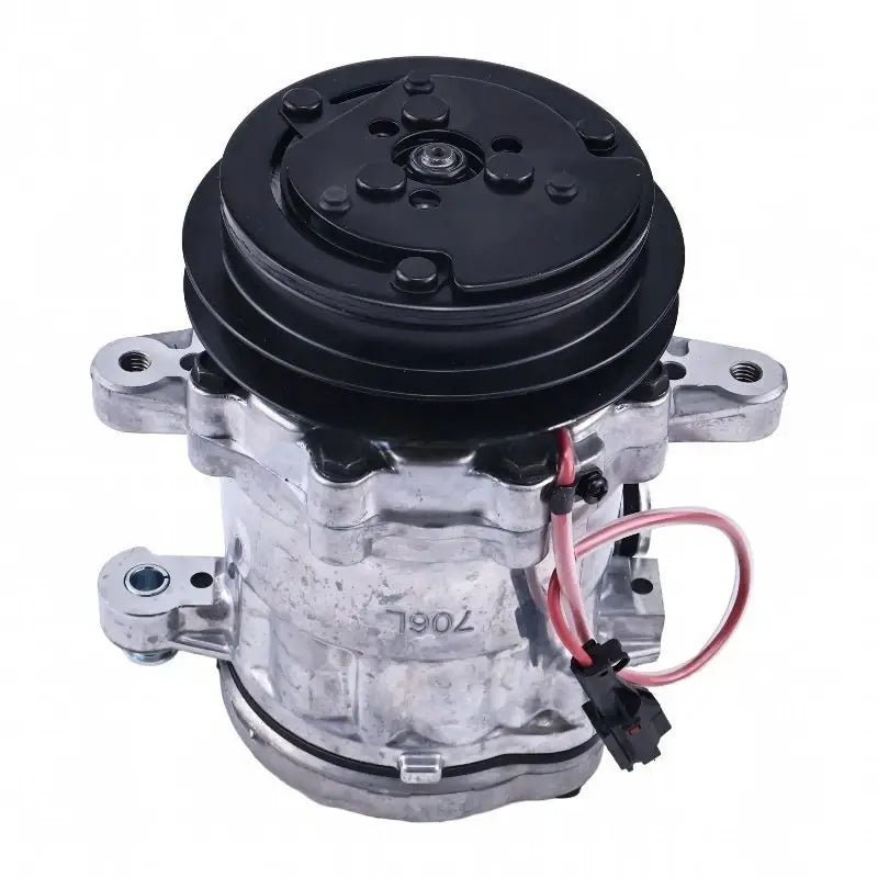 SD7B10 A/C Compressor 4615804 for Hitachi ZX27U - 3 ZX29U - 3 ZX30U - 3 ZX33U - 3 ZX35U - 3 ZX38U - 3 ZX40U - 3 ZX48U - 3 ZX50U - 3 John Deere 35G 35D 27D 50D 50G Excavator - Fab Heavy Parts