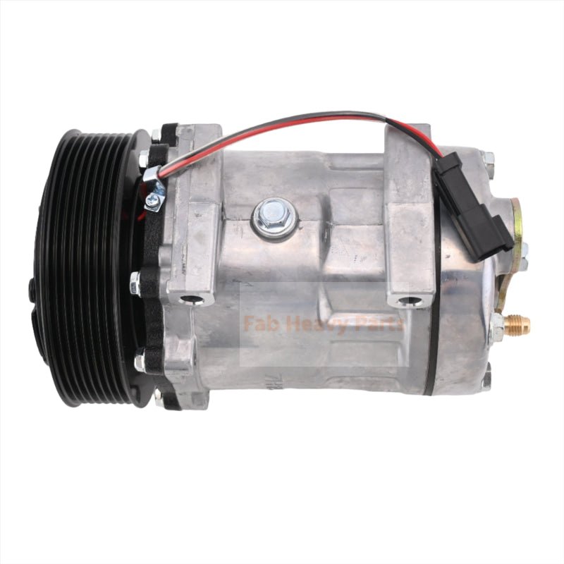SD7H15 A/C Compressor 338 - 9098 3389098 Fits for Caterpillar CAT Engine C4.4 Backhoe Loader 416F 420F 428F 430F 432F 434F 444F 450F - Fab Heavy Parts
