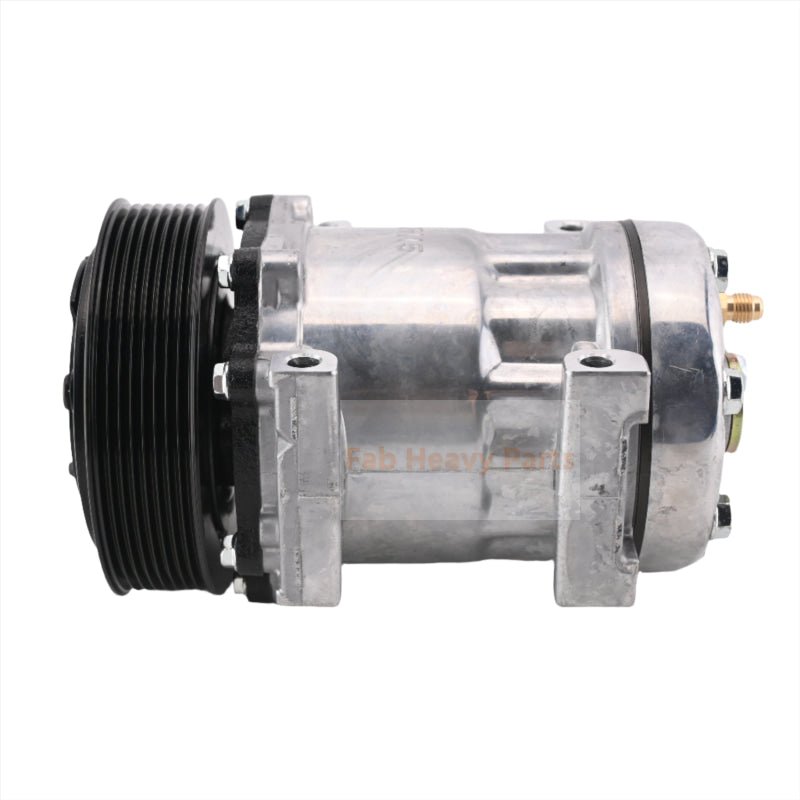 SD7H15 A/C Compressor 338 - 9098 3389098 Fits for Caterpillar CAT Engine C4.4 Backhoe Loader 416F 420F 428F 430F 432F 434F 444F 450F - Fab Heavy Parts