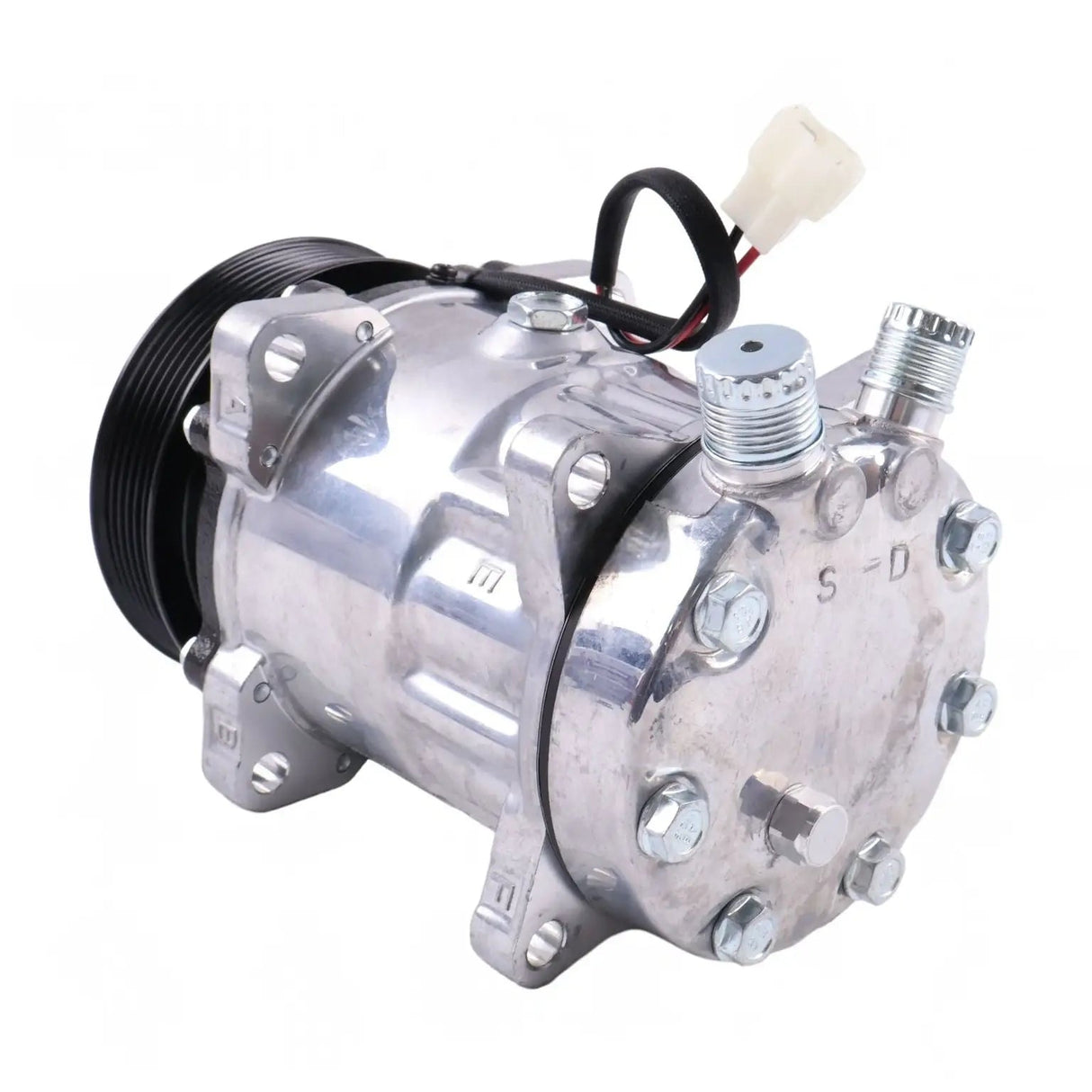 SD7H15 A/C Compressor 9827954 for New Holland Bale Wagon 1095 1089 Windrower 2550 2450 - Fab Heavy Parts