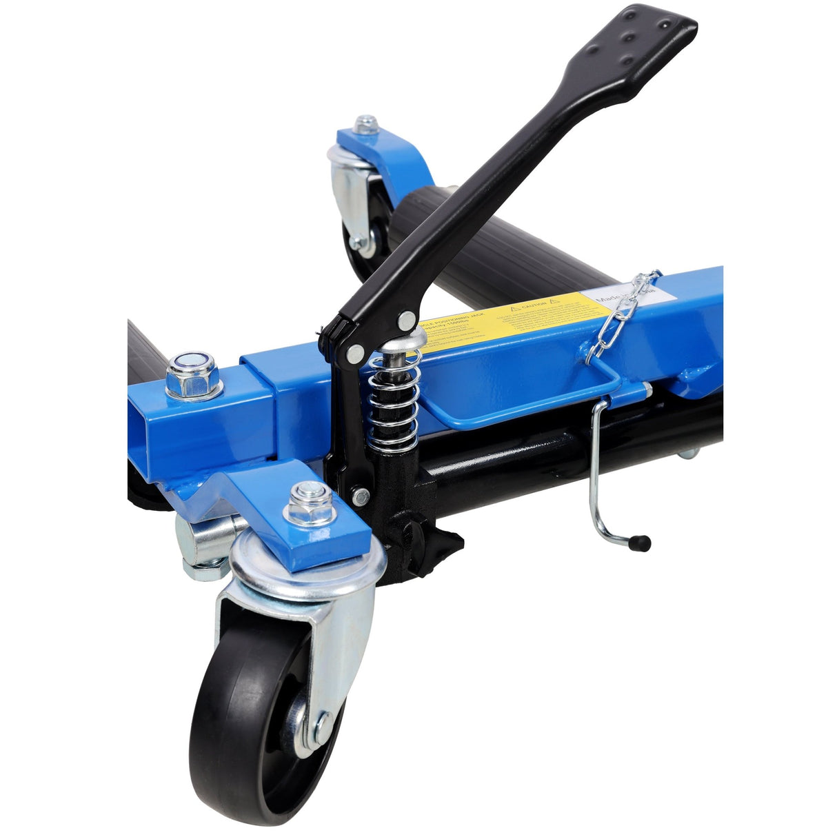 Set of 2 Car Dolly Hydraulic Tire Jack With Foot Pedal Lift 1,500Lbs - Blue - Fab Heavy Parts
