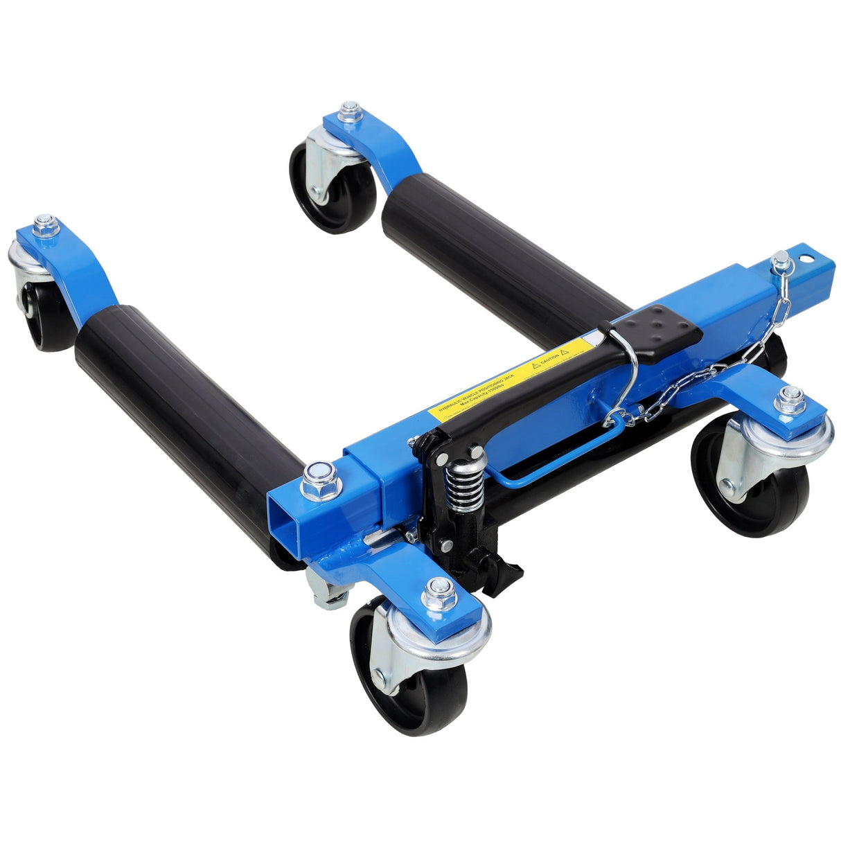Set of 2 Car Dolly Hydraulic Tire Jack With Foot Pedal Lift 1,500Lbs - Blue - Fab Heavy Parts