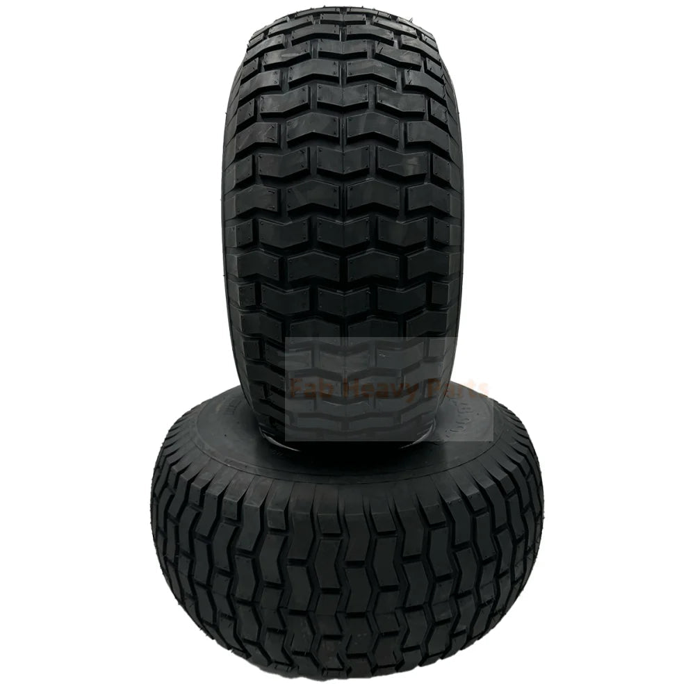 Set of 2 Silver Tire 20x8.00 - 8 Lawn Mower Tire with Rim Fits on 3/4 Inch Axle - Fab Heavy Parts