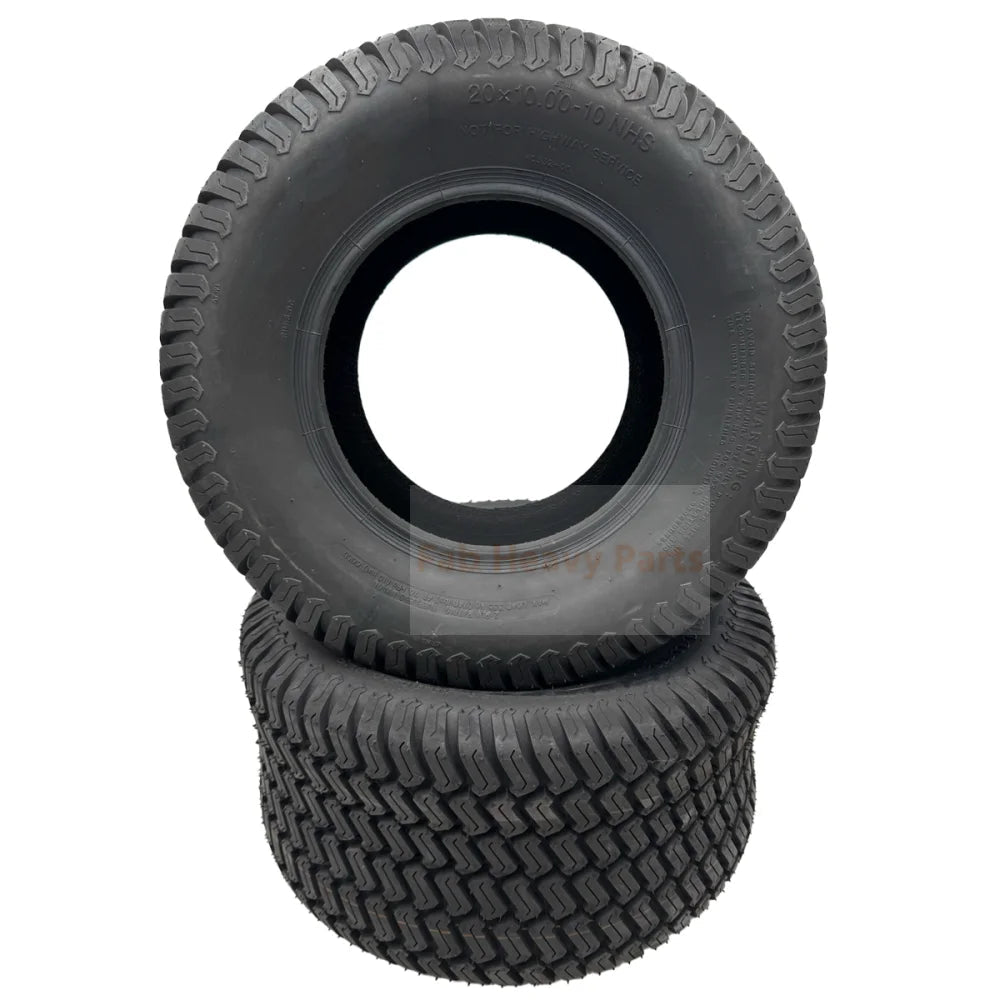 Set of 2 - Tire 20x10.00 - 10 4 Ply Turf Tire - Fab Heavy Parts