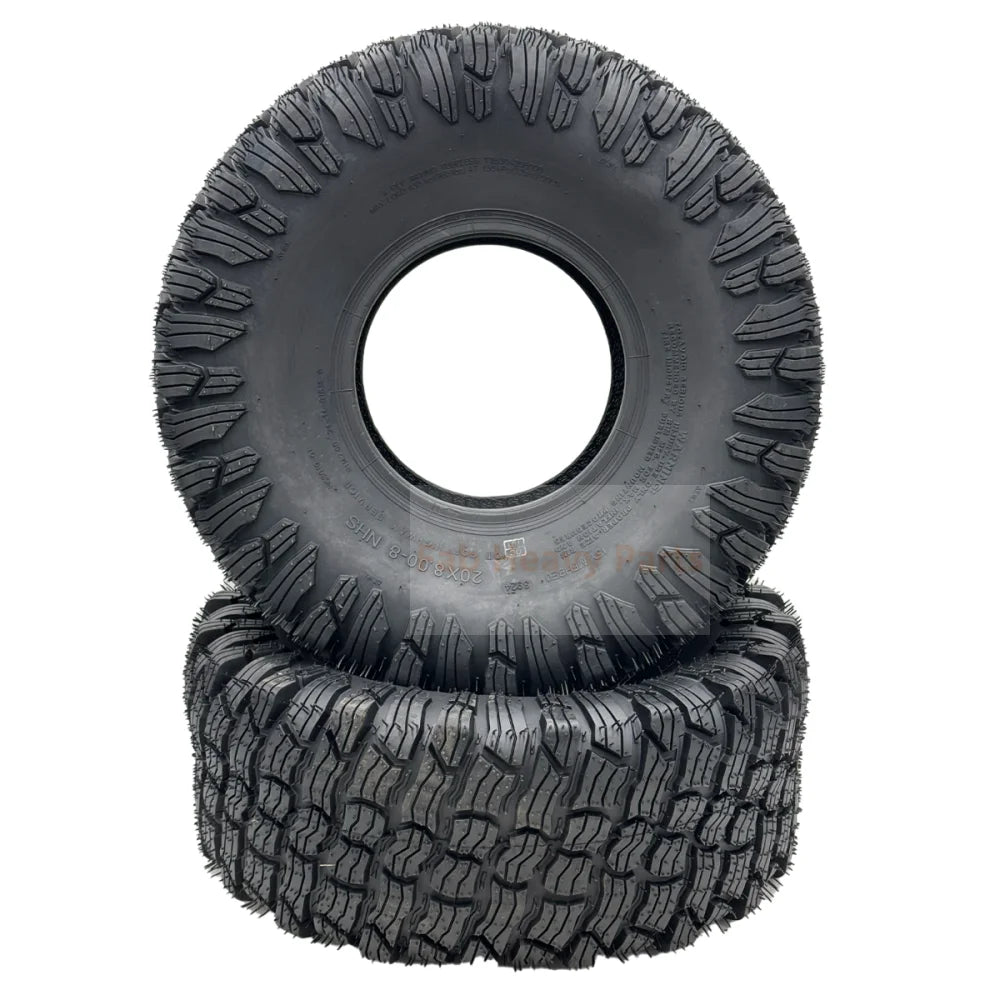 Set of 2 - Tire 20x8.00 - 8 4 - Ply Reaper Turf Tire - Fab Heavy Parts
