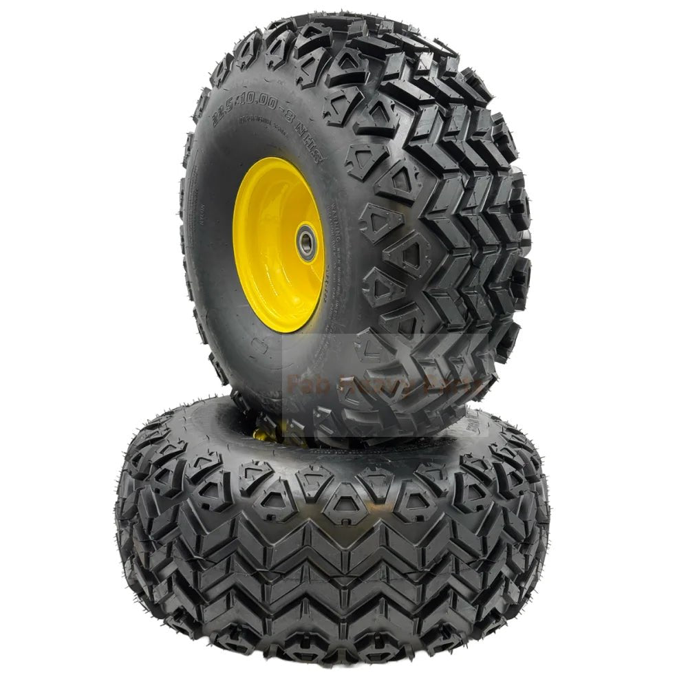Set of 2 - Tire 22.5x10 - 8 Front Wheel Assembly Fits for Gator M118820 AM143568 - Fab Heavy Parts