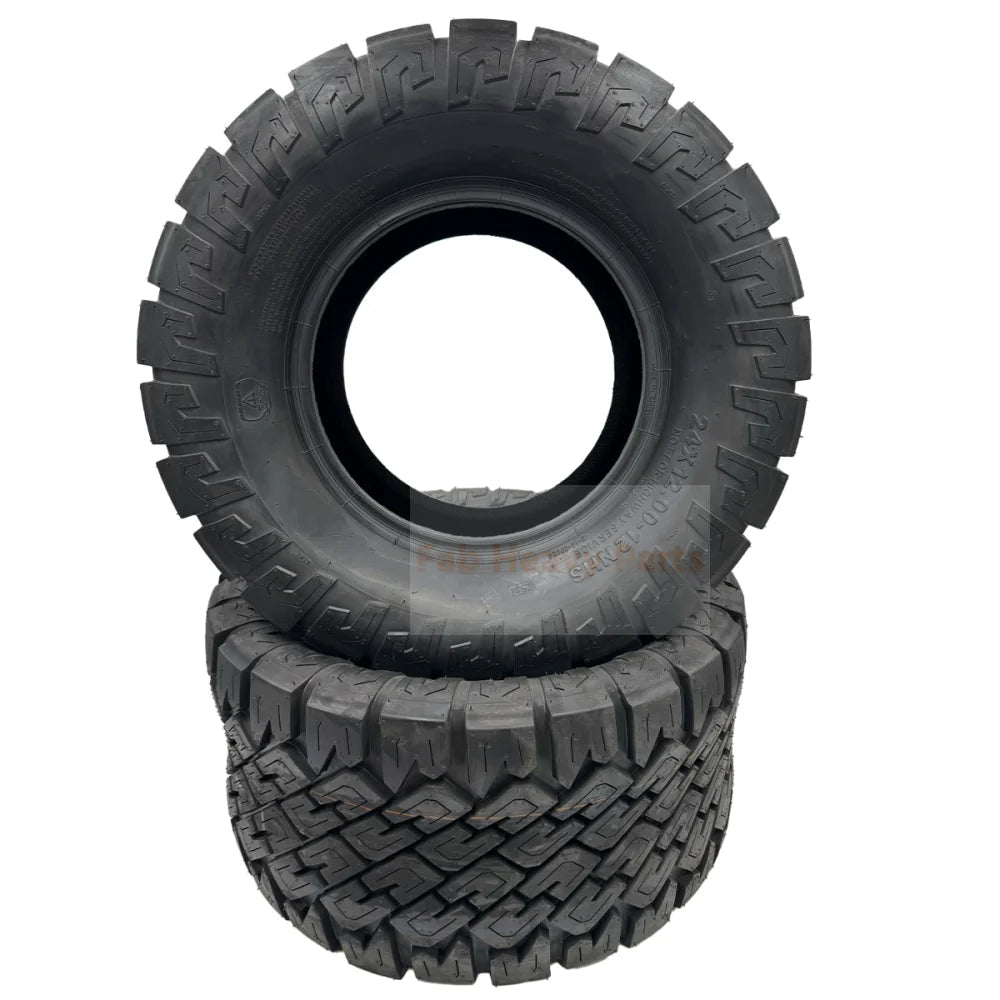 Set of 2 - Tire 24x12.00 - 12 4 Ply Big Bite Tire - Fab Heavy Parts