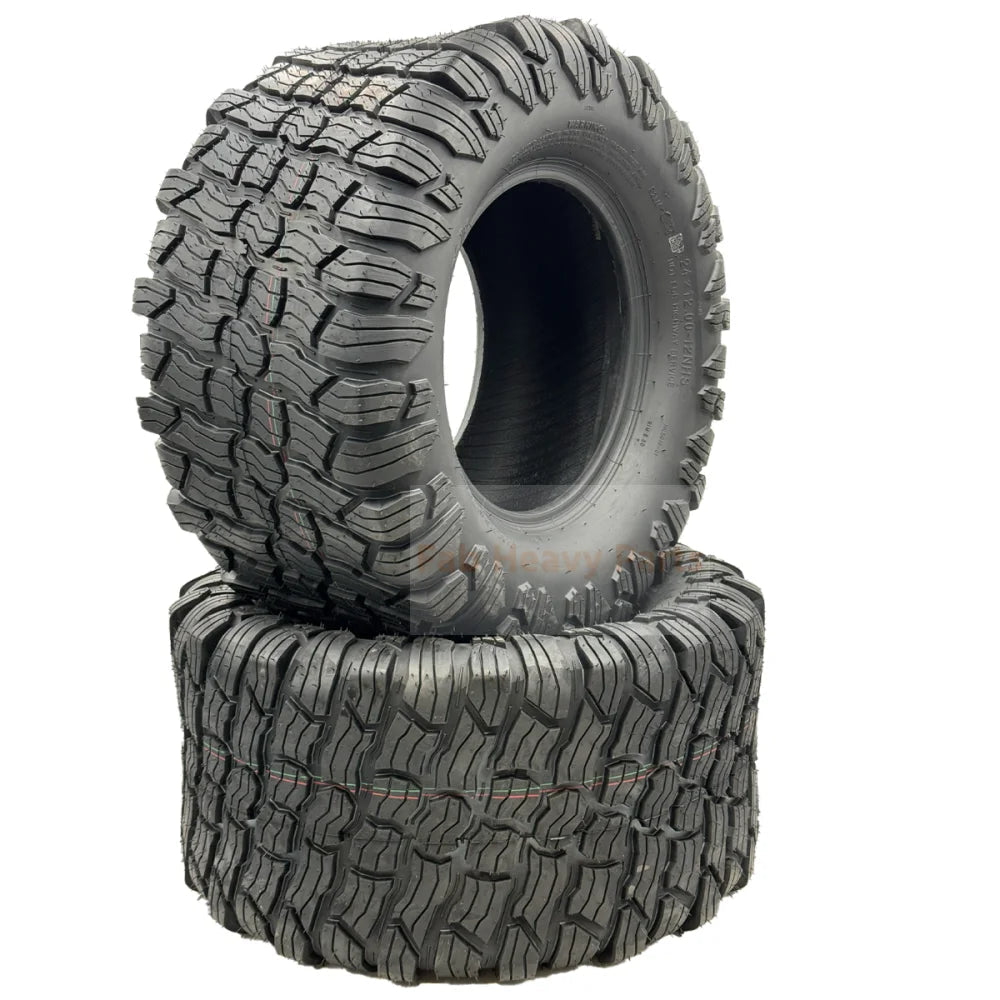 Set of 2 - Tire 24x12.00 - 12 4 Ply Reaper Tire - Fab Heavy Parts