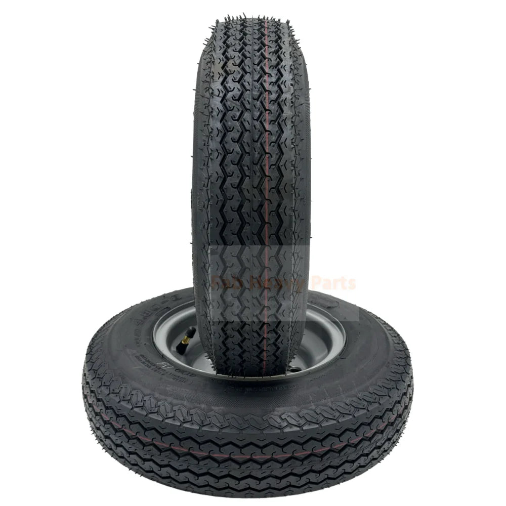 Set of 2 Tire 4.80x8 6 Ply Trailer Tire Assembly 16" - Fab Heavy Parts