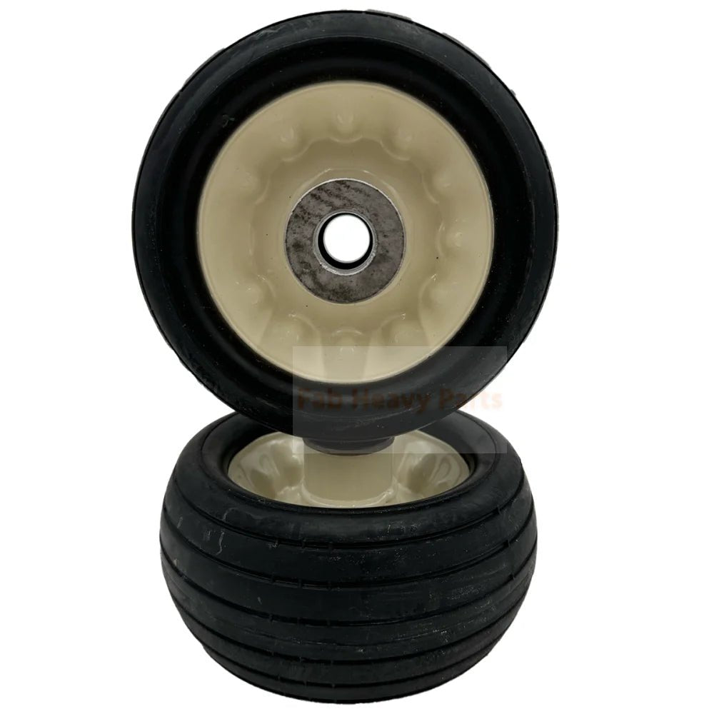 Set of 2 - Tire 6.25x3 Ribbed Flat Free Tire Assembly Fits for Toro 63 - 8400 - Fab Heavy Parts