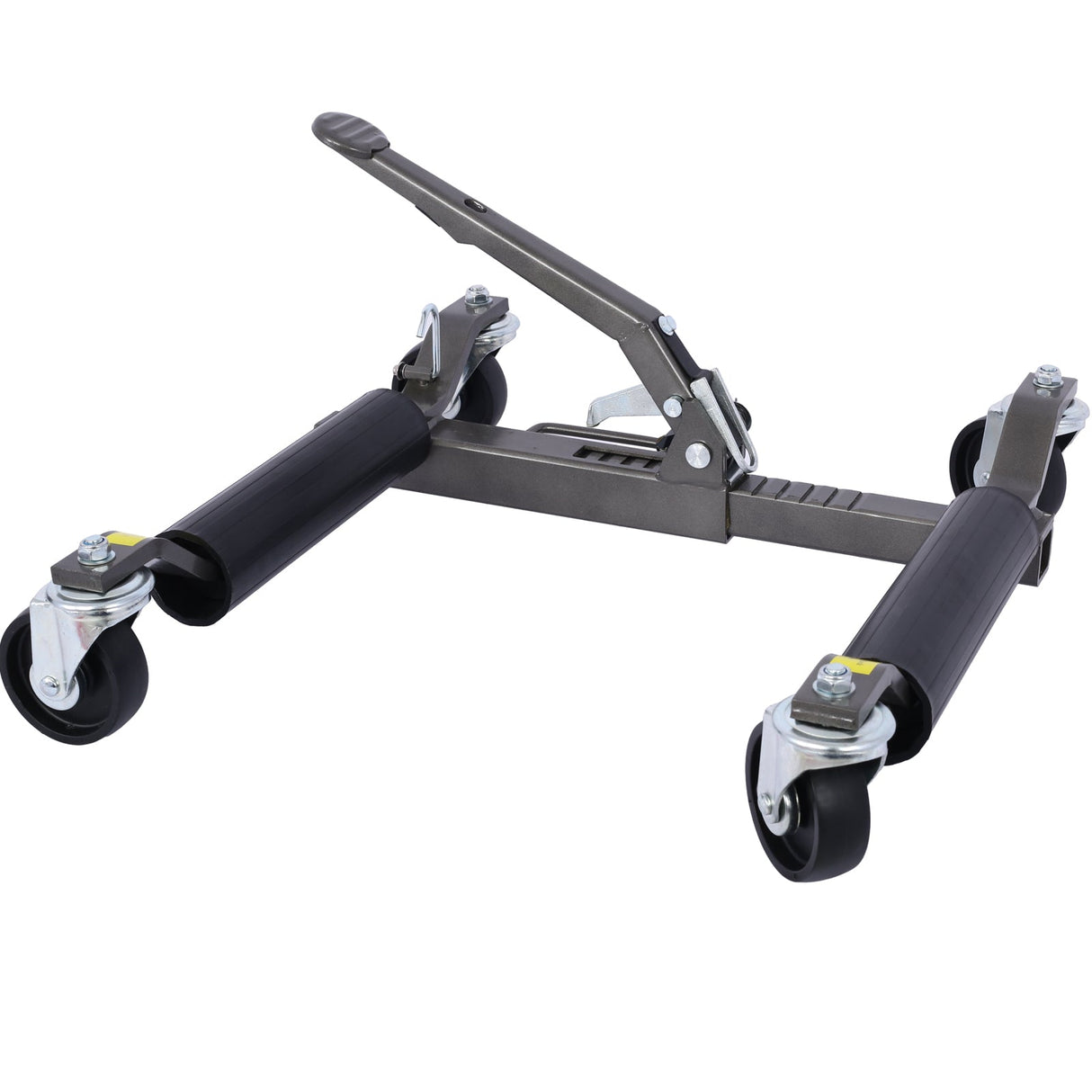 Set of 2 Wheel Dolly Car Skates Positioning Hydraulic Tire Jack Ratcheting Foot Pedal Lift 1,250lbs Capacity - Fab Heavy Parts