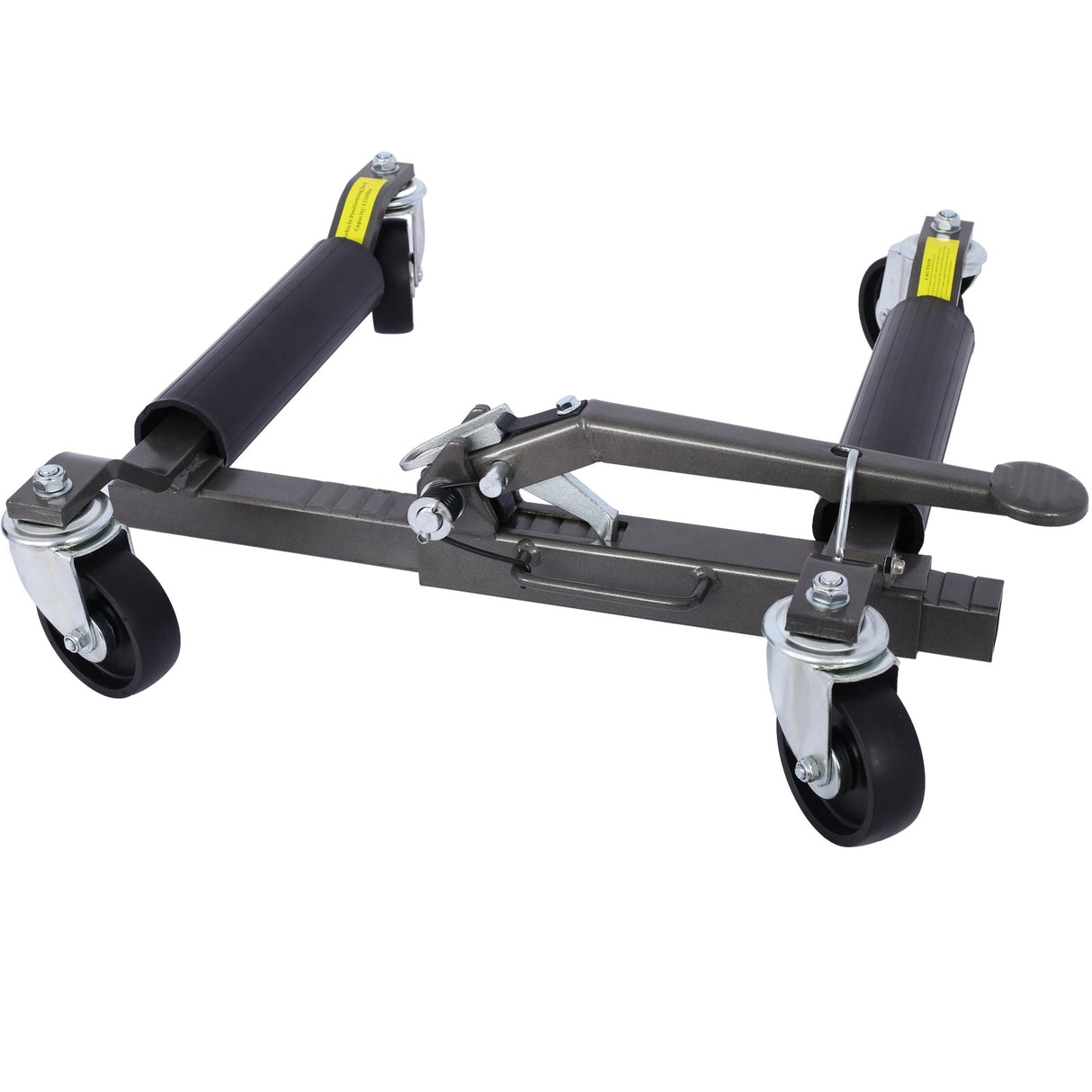 Set of 2 Wheel Dolly Car Skates Positioning Hydraulic Tire Jack Ratcheting Foot Pedal Lift 1,250lbs Capacity - Fab Heavy Parts