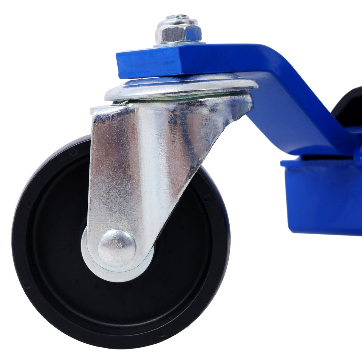 Set of 4 Wheel Dolly Car Skates Vehicle Positioning Hydraulic Tire Jack Ratcheting Foot Pedal Lift Hydraulic Car Wheel Dolly 1250lbs - Blue - Fab Heavy Parts